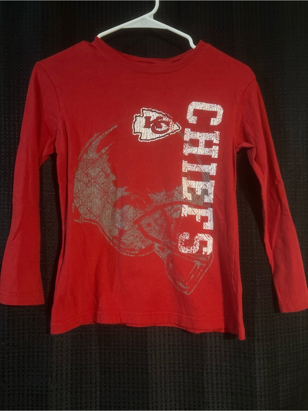 NFL Team KC Chiefs Kid’s Red Long-Sleeve Tee